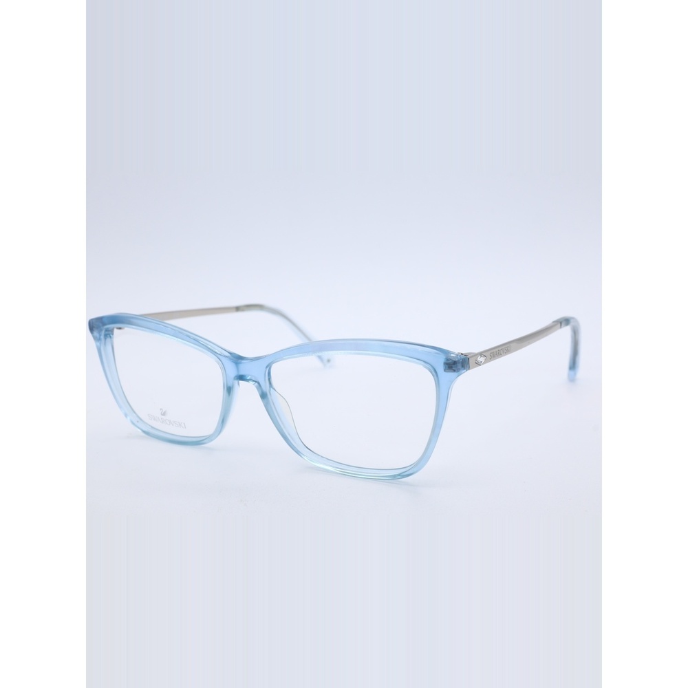 SWAROVSKI SK5314 086 Light Blue Womens Semi Cat Eye Eyeglasses Frame 54-14-140